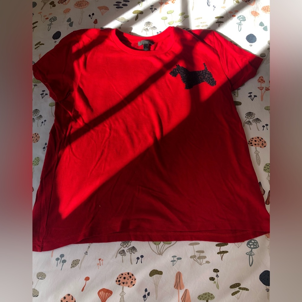 Jcrew Scottie dog red T-shirt